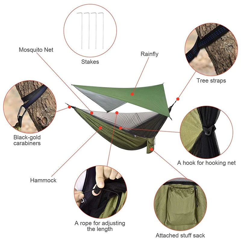 Camping Hammock With Rainfly Tarp 3