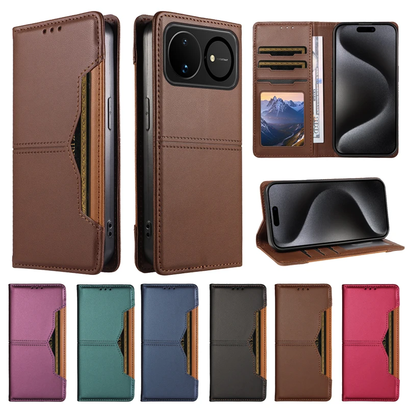 Luxury Magnetic Wallet Case Flip Cover with Book-Style Design and Protective Features