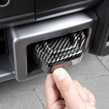 Per Chery Jetour Traveller T2 2023 2024 ABS Gancio di Rimorchio Copertura Esterno Trim Accessorio Modificato Nero Luminoso/Opaco In Fibra di Carbonio
