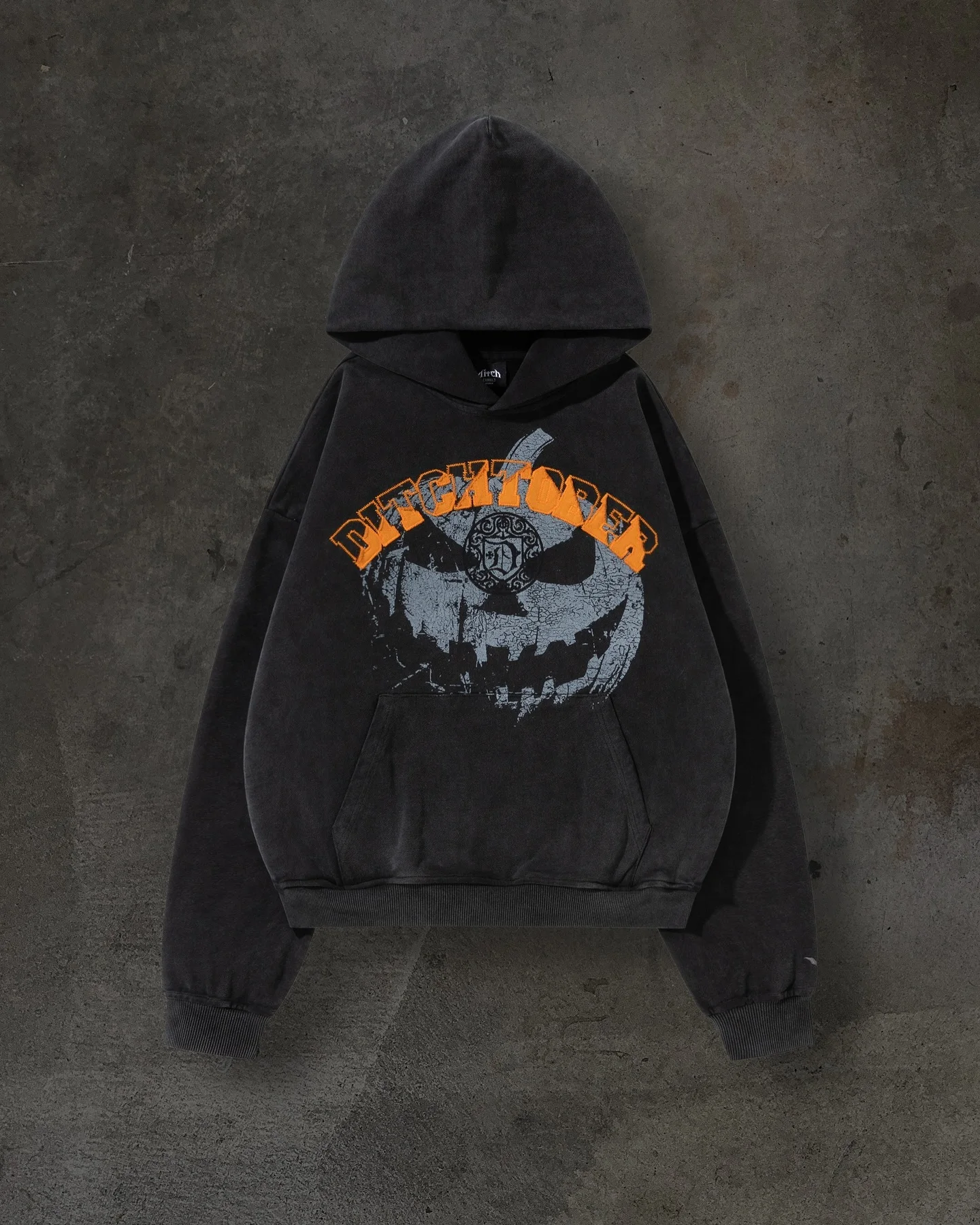 thumbnail image 1 of Sudadera con capucha con estampado de calabaza de Halloween retro Y2k gótica de gran tamaño suelta negra con capucha sudadera punk para hombres y mujeres ropa de calle, 1 of 4