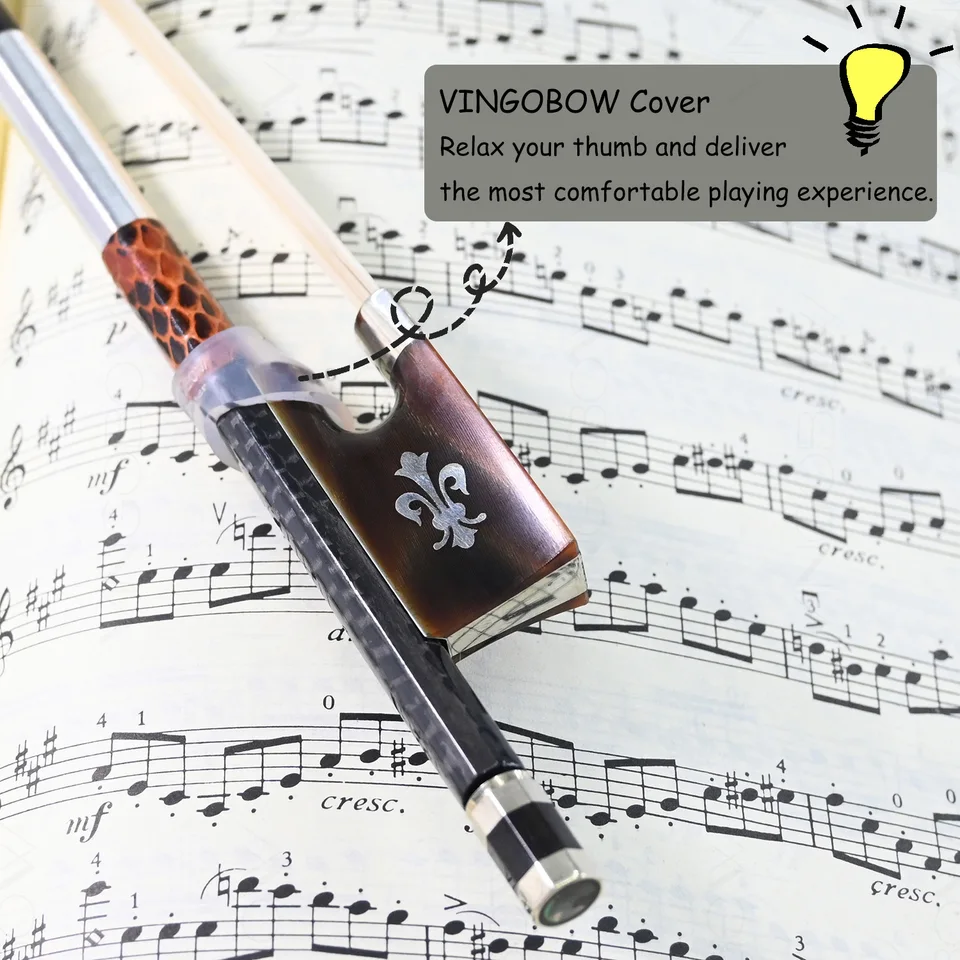 ARCO PROFISSIONAL FIBRA DE CARBONO PARA VIOLINO 4/4 ÉBANO - Foto 4