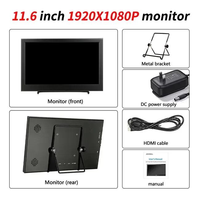 HD 1080P IPS LCD ޴ , VGA HDMI ̽ , 10.1 ġ ǻ ̹  PC, PS3, PS4, XBOx360 