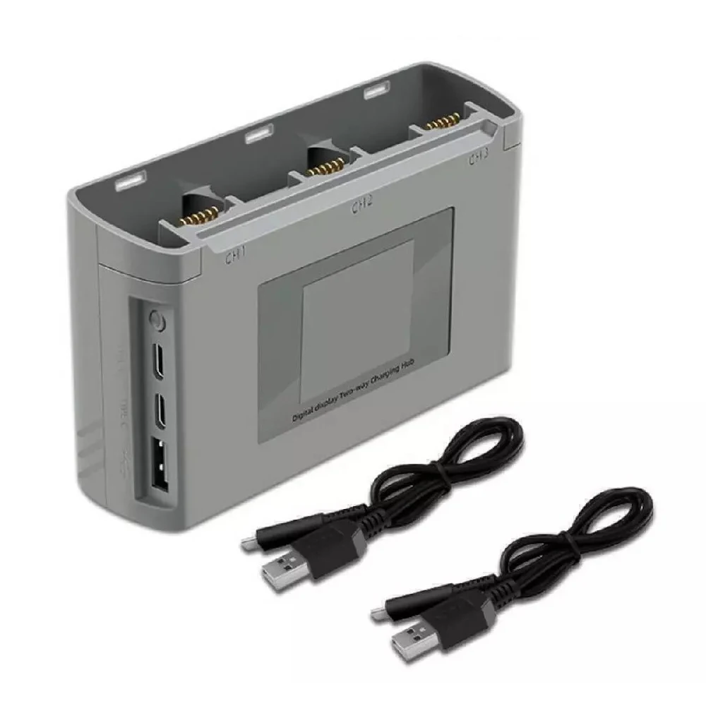 Chargeur Hub Intelligent connecté via USB-C, éclairé par LED indiquant la charge séquentielle