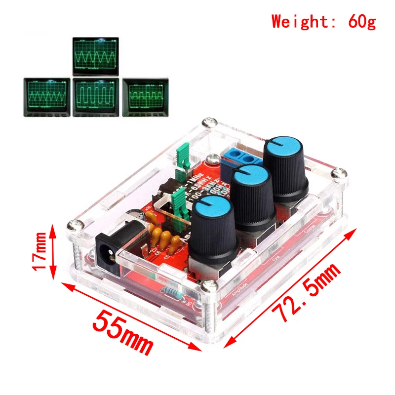 High Precision Signal Generator DIY Kit - Adjustable Frequency, Sine/Triangle/Square Waves, 1Hz to 1MHz Range