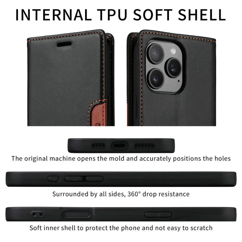 Luxury Leather Magnetic Book Phone Wallet Cover Case