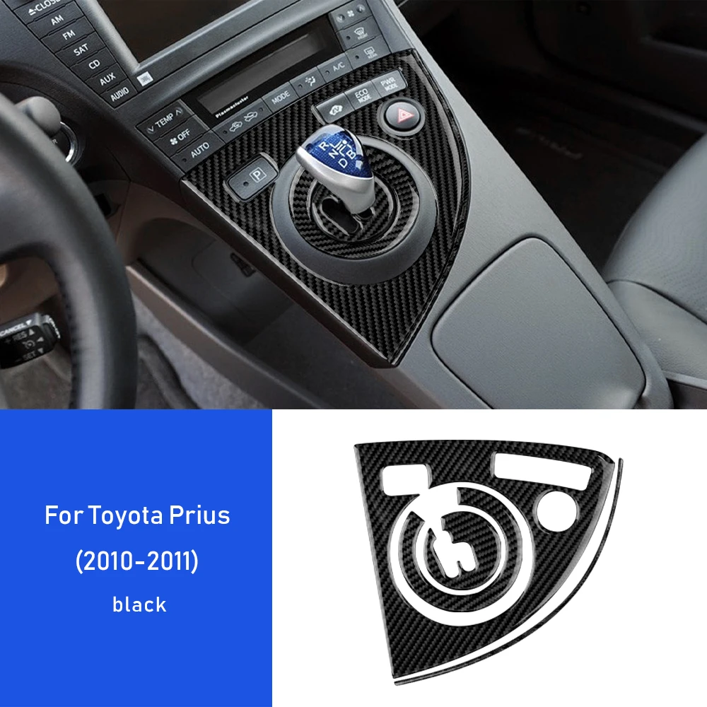 토요타 프리우스 2010 2011용 리얼 소프트 카본 파이버 액세서리, 인테리어 트림 LHD RHD 차량용 센터 워터컵 홀더 커버 스티커