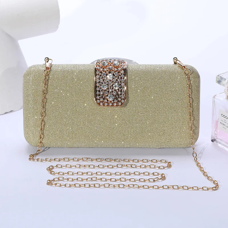 Fashion Sparkly Bag Sliver Clutch Rhinestone Purse Luxury Designer
