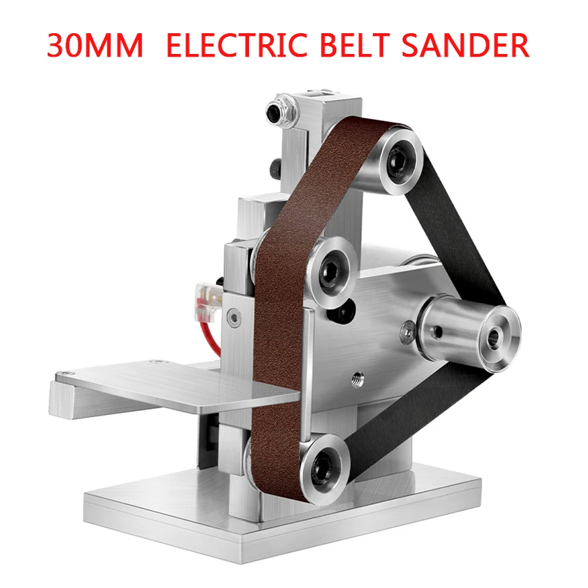 Mini Electric Belt Sander 30x330 mm Home Diy Polishing Grinding Machine Suitable For Wood/Metal/Acrylic/PCB Sanding Grind Tool 8pcs wood drill bit high carbon steel 58mm 3mm for drill soft hardwood plastic parts acrylic power tool accessories drill bits