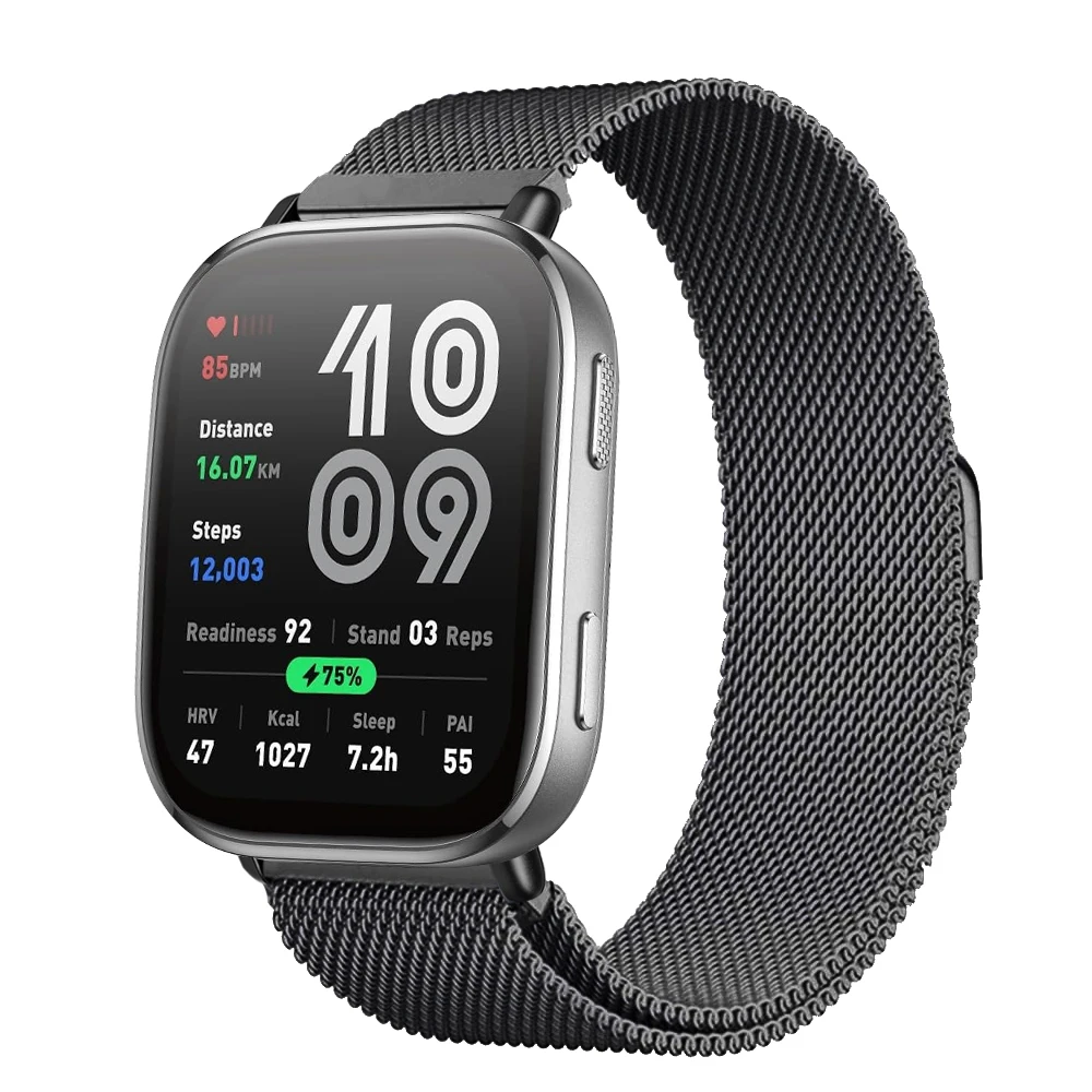 Magnetic Metal Mesh Smartwatch Wristband - 22mm Strap Bracelet