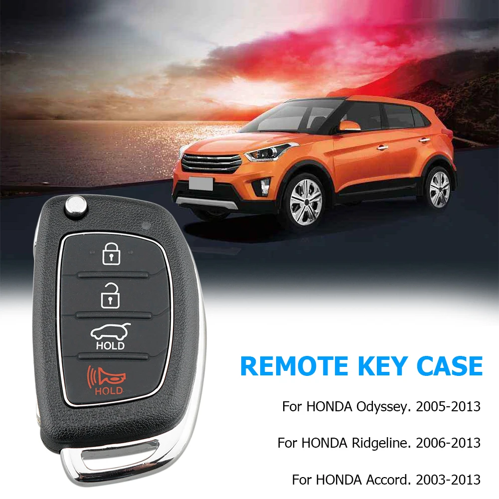 4 Buttons Remote Key Fob Cover Black Remote Control Key Cover Keyless Entry Shell for Hyundai Tucson Santa Fe IX45 Sonata I40