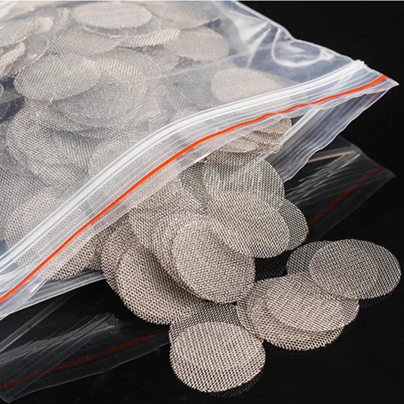 

100/500pcs Stainless Steel Gold Screens Hookah Water Pipe Tobacco Silver Filters 20mm Thick Multifunctional Smoking Accessories