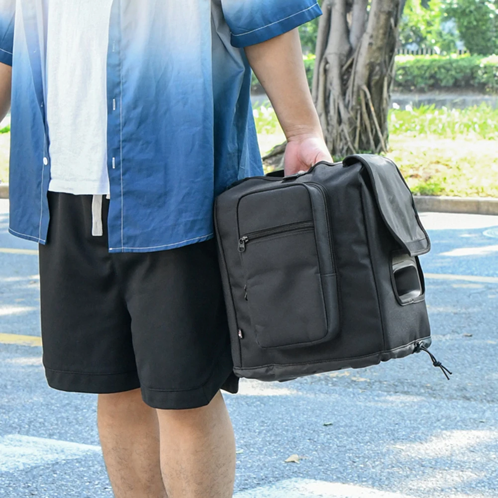 Custodia per Altoparlante con Tasca Laterale per Microfono, Borsa da Trasporto Antiurto per Accessori, Compatibile con Partybox Encore Essential - immagine 3