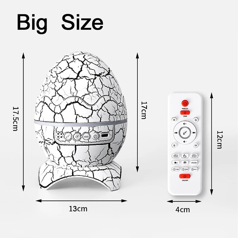 Crack Dinosaur Egg Bluetooth Starry Sky Projection Light Indoor Water Ripple Laser Portable Light Speaker Atmosphere Nightlight