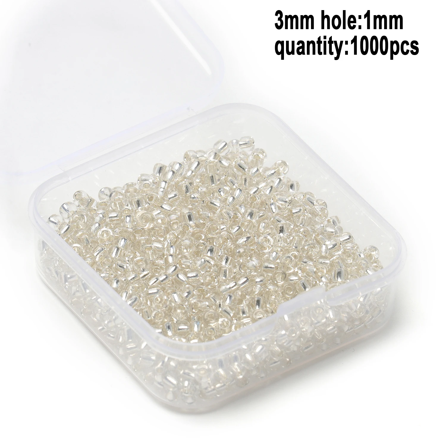 Elegant Gold & Silver Glass Seed Beads for Jewelry Crafting - Bohemian Style Beading Accessories Box