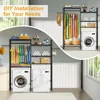Laundry Clothes Drying Rack Indoor, Over Washer Laundry Storage Shelf, Bathroom Towel Rack Space Saver with Adjustable Shelves 4