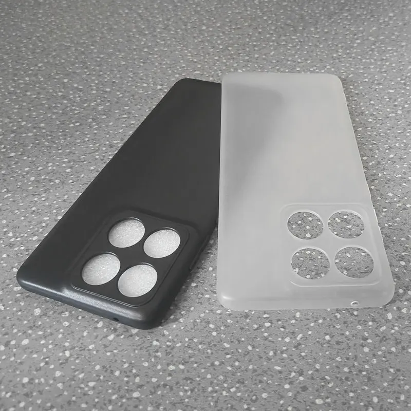 Matte Frosted Transparent Black Silicone Phone Case TPU Protective Cover