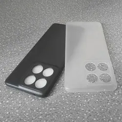 Matte Frosted Transparent Black Silicone Phone Case TPU Protective Cover for Moto Edge 60 Stylus (1 Black and 1 Clear)