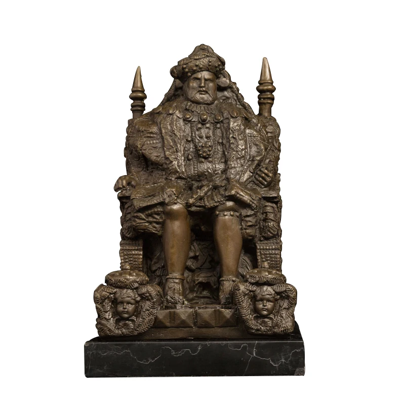 

PY-515 Home Decoration Bronze Mongol Man Sitting On Seat Statue Sculpture Famous Copper Man Figurines For Collectible