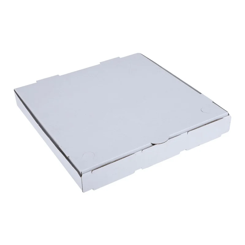 Customized productchina supplier food grade flute corrugated custom printed size white pizza box for packing pizza