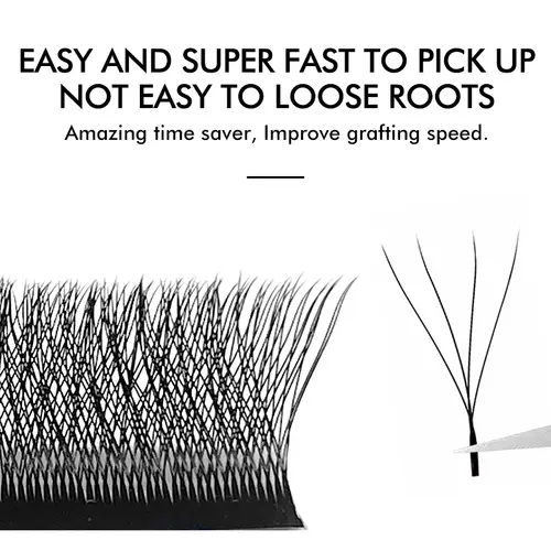 NATUHANA W-Shaped 4D 5D Volume Eyelash Extensions Premade Volume Fans W Shape Lashes Natural Soft False Eyelashes for Makeup - Image 2