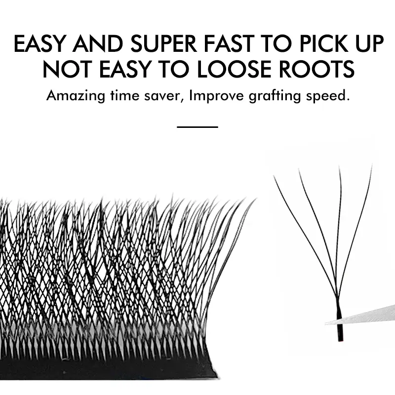 NATUHANA W-Shaped 4D 5D Volume Eyelash Extensions Premade Volume Fans W Shape Lashes Natural Soft False Eyelashes for Makeup - Image 2