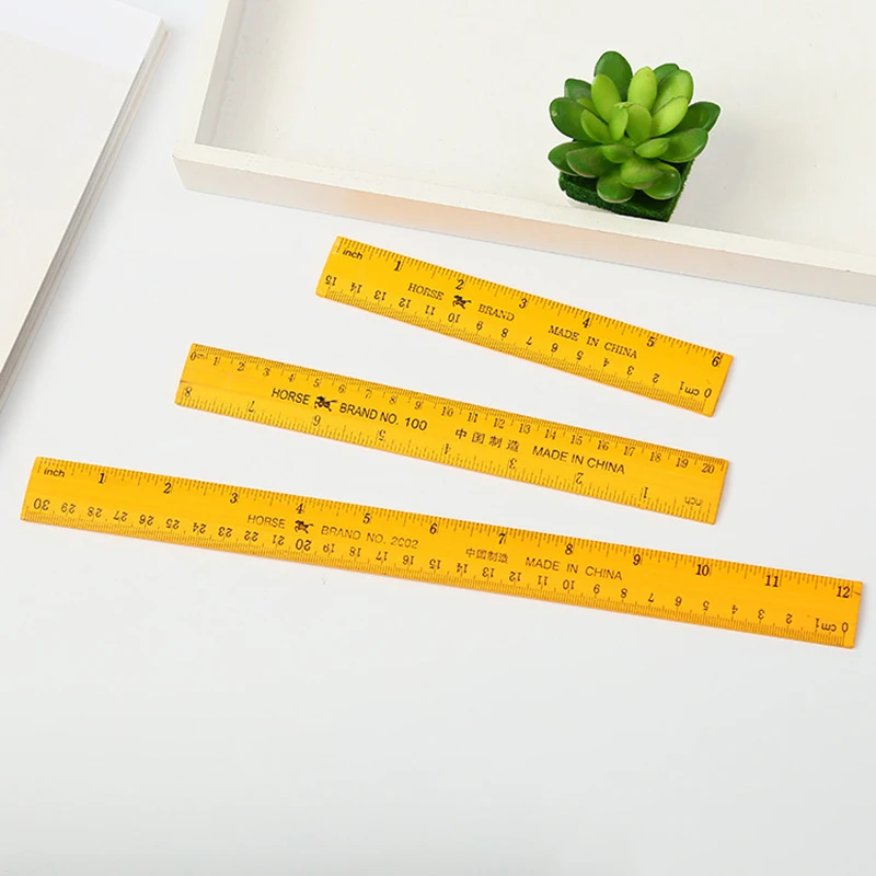 15/20/30cm Wooden Straight Rulers Drawing Tool Desk Accessories Student Teacher Stationery School Office Supplies ruler set,drawing ruler,straight ruler