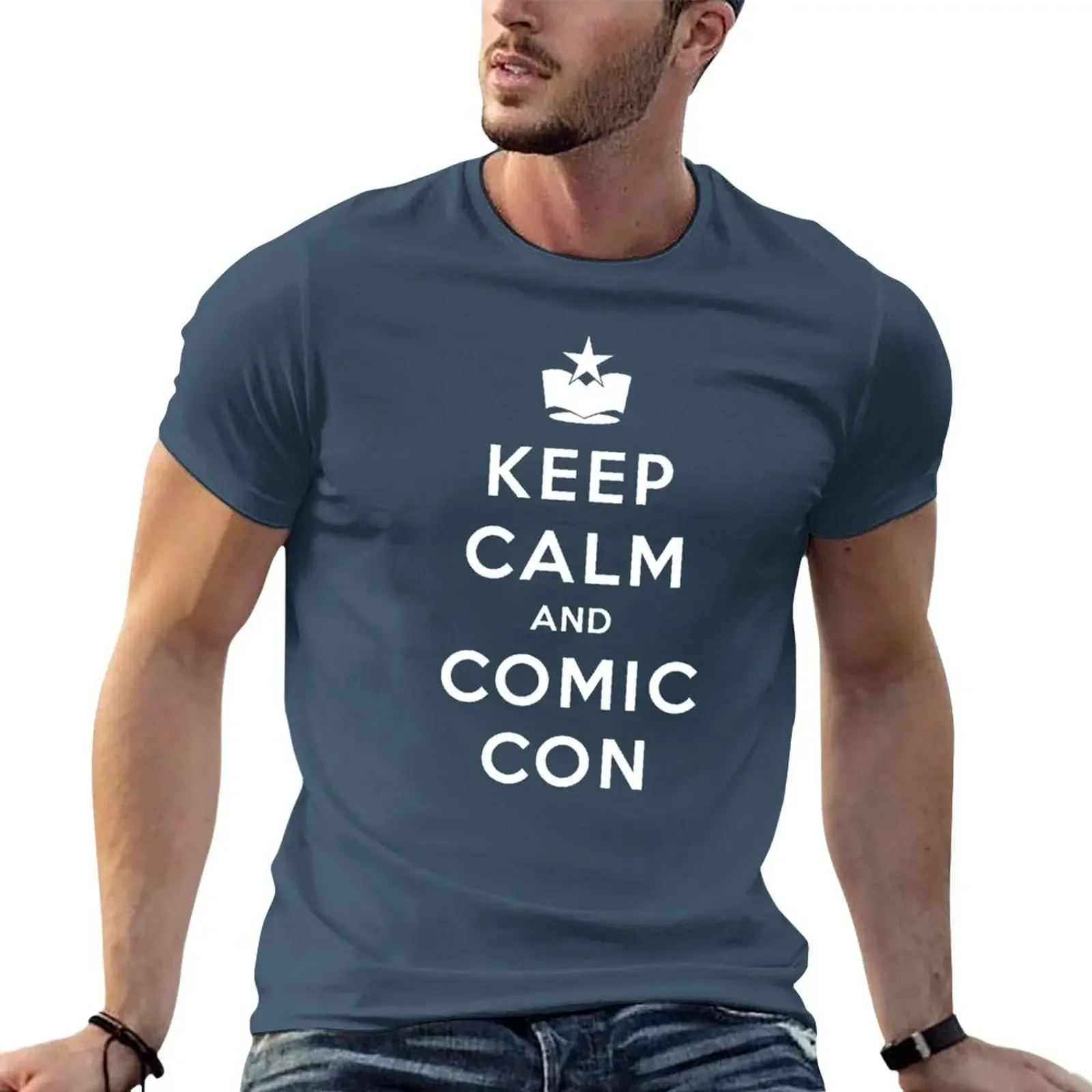 

Keep Calm and Comic Con! T-Shirt boys animal print shirt kawaii clothes men clothes