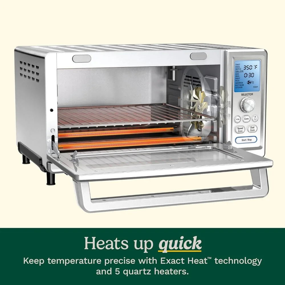 Convection Toaster Oven, Stainless Steel, 16.93"D x 20.87"W x 11.42"H, TOB-260N1 6
