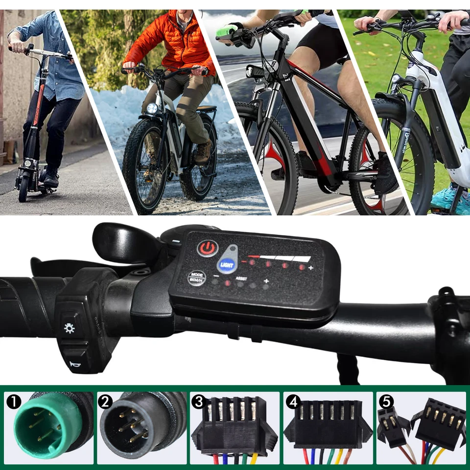 6PIN S810 E-Bike Meter LED-display IP65 36V UART voor elektrische fiets Elektrische fietsmeter (36V) | NL