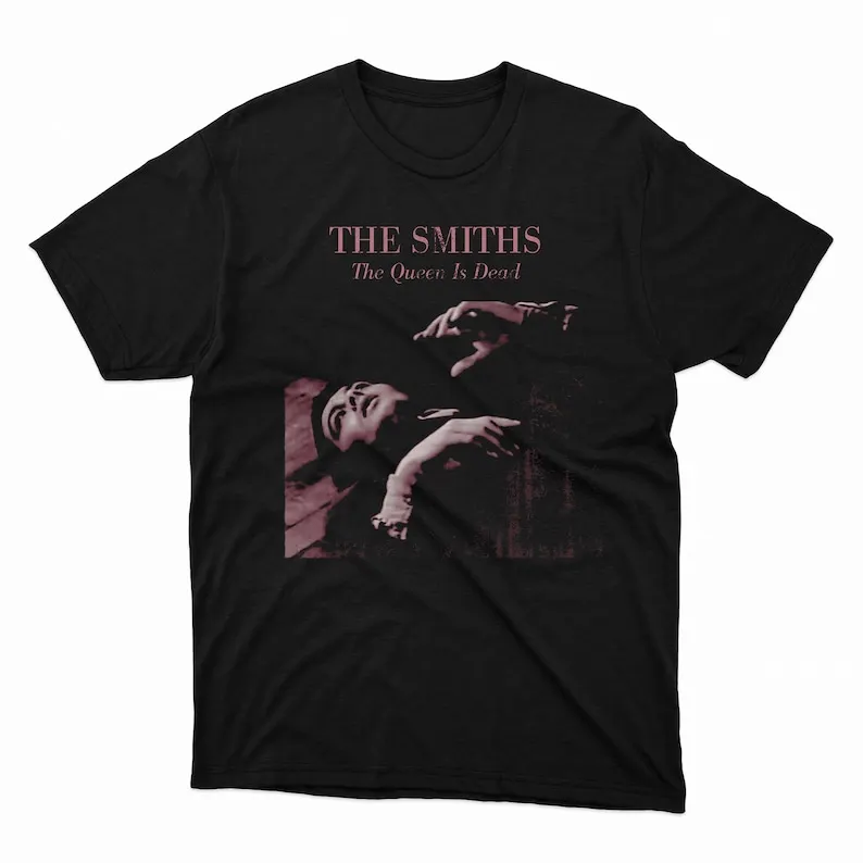 The Smiths Queen Is Dead T Shirt Morrissey Vintage Retro Echo And Bunnymen Cure Maniche Lunghe O Corte