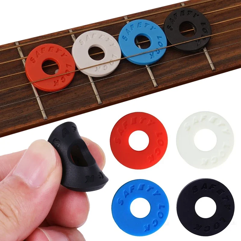 Colorful Rubber Guitar Strap Lock - Secure Fastening Accessories for Bass Guitar, Ideal Musician's Gift