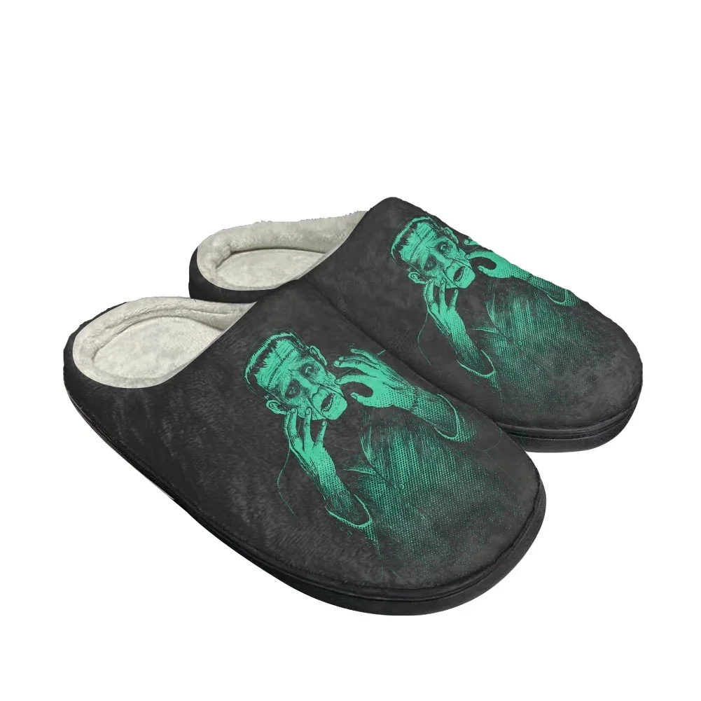 Frankenstein Fashion Cotton Non-Slip Flat Slippers Mens Womens Sandals Plush Casual Keep Warm Shoes Thermal Comfortable Slipper