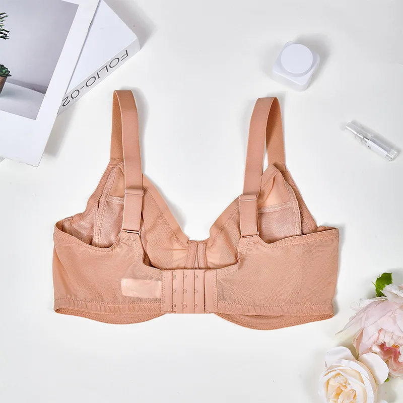 Plus Size Minimizer Bra Full Coverage Lift Support for Large Bust Wirefree Comfort Breathable Mesh Anti-Sagging E F G H I Cup 2