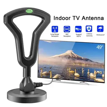 Antenna TV Digitale a Onda Terrestre 4K ad Alta Definizione per Interni ed Esterni, Antenna HDTV Compatibile con DVB-T/T2, ISDB-T, DMB-T/H, ATSC, DTMB