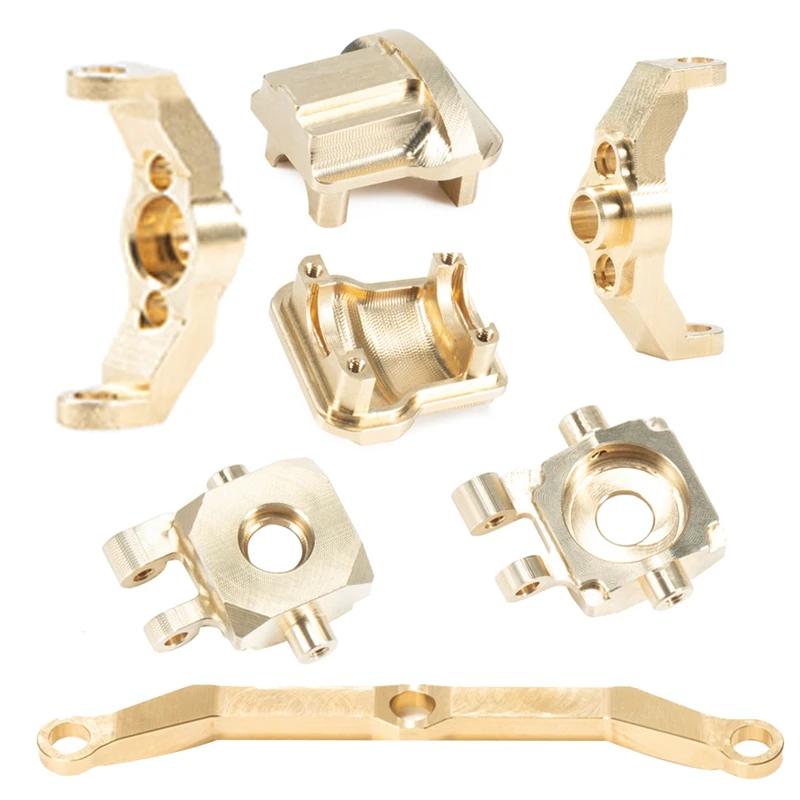 

Brass Weight Steering Link Blocks Knuckle Diff Cover Caster Blocks Steering Link Metal For 1/18 TRX4-M Upgrade Parts