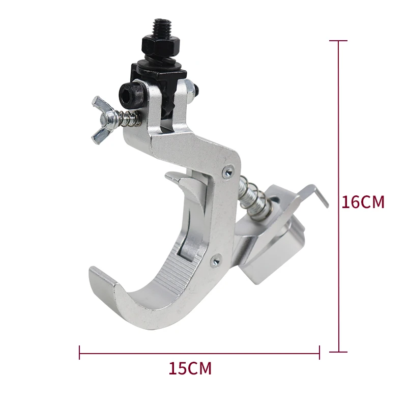 10Pcs 150Kg 40-60mm Aluminum Fold Clamp Hooks Stage Light Hanging Hook Loading Truss Tube Moving Head Beam Lights Connector Clip