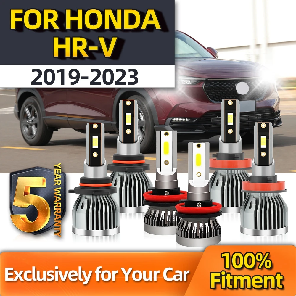 

TEENRAM For Honda HR-V 6000K White LED Headlight Fog Lamp H11 Plug-N-Play Bulb High/Low 9005 H11 Year 2019 2020 2021 2022 2023