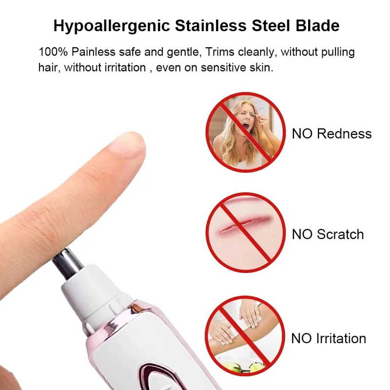 Electric Shaver For Woman Body Hair Removal Epilator Painless Cordless Trimmer 4 in 1 Face Leg Bikini Razor