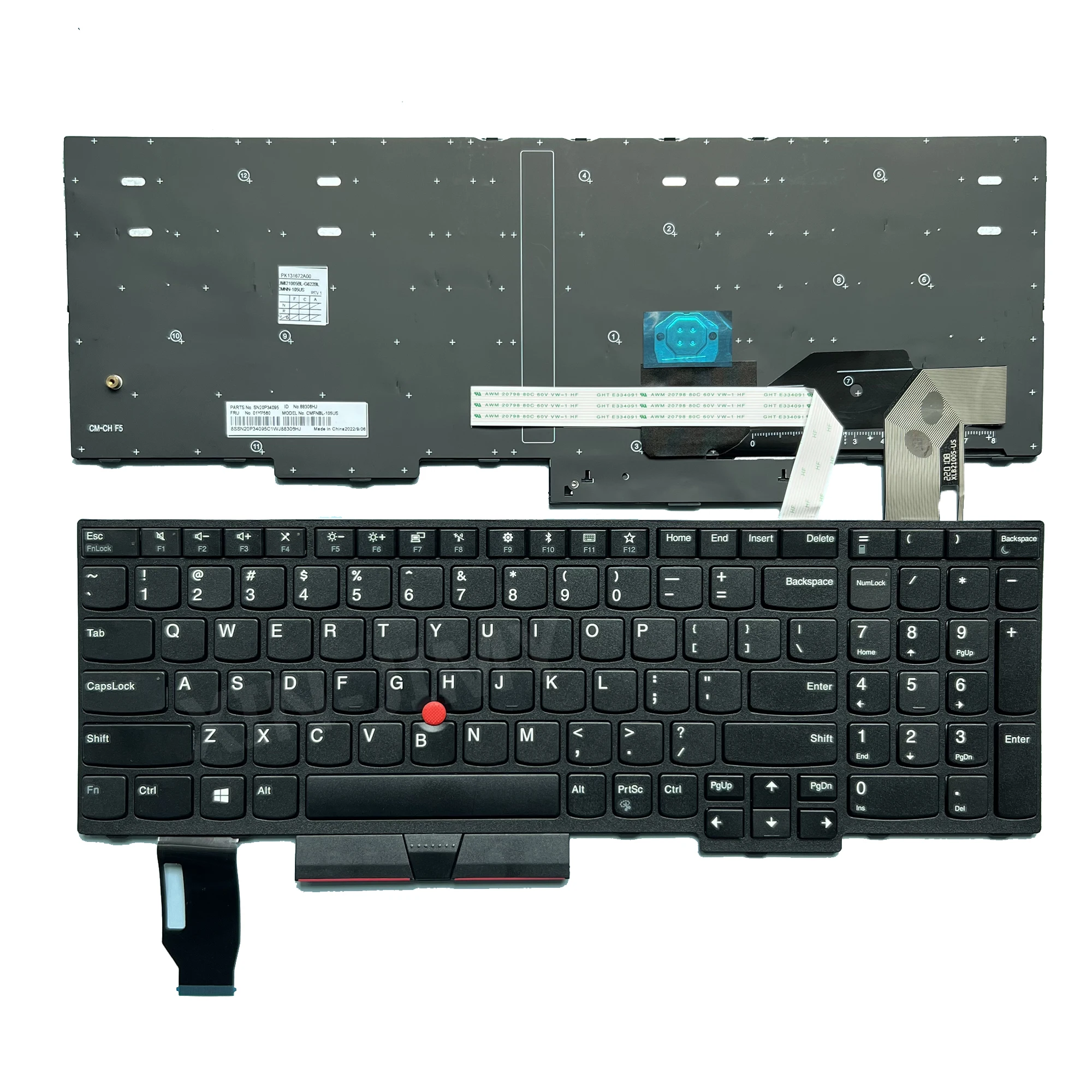 

Клавиатура с английской подсветкой для Lenovo ThinkPad E580 E585 L580 L590 T590 E590 E595 P53S P52 P72 P53 P73