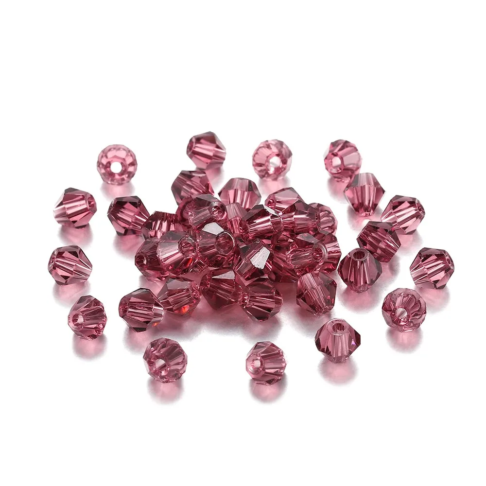 Shimmering AB Glass Bicone Beads – 200Pcs