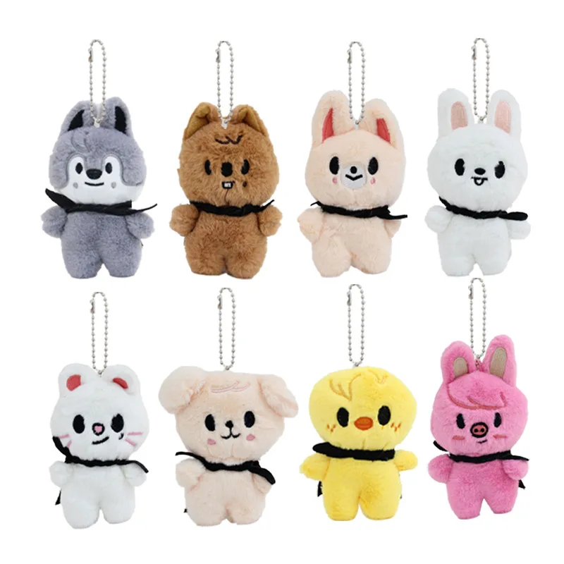 Kawaii Stray kids Doll Cape Cloak Keychain Cartoon Pendant SKZOO
