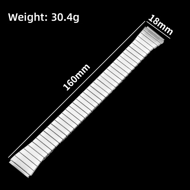 Elastic Stainless Steel Stretch Expansion Watchband Bracelet