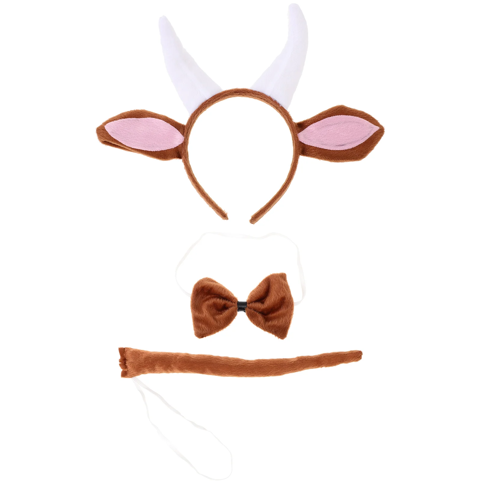 

Outfits Goat Horn Headband Cosplay Bow Tie Ears Hairband Clothing Set Animal Costume Bowtie Suit