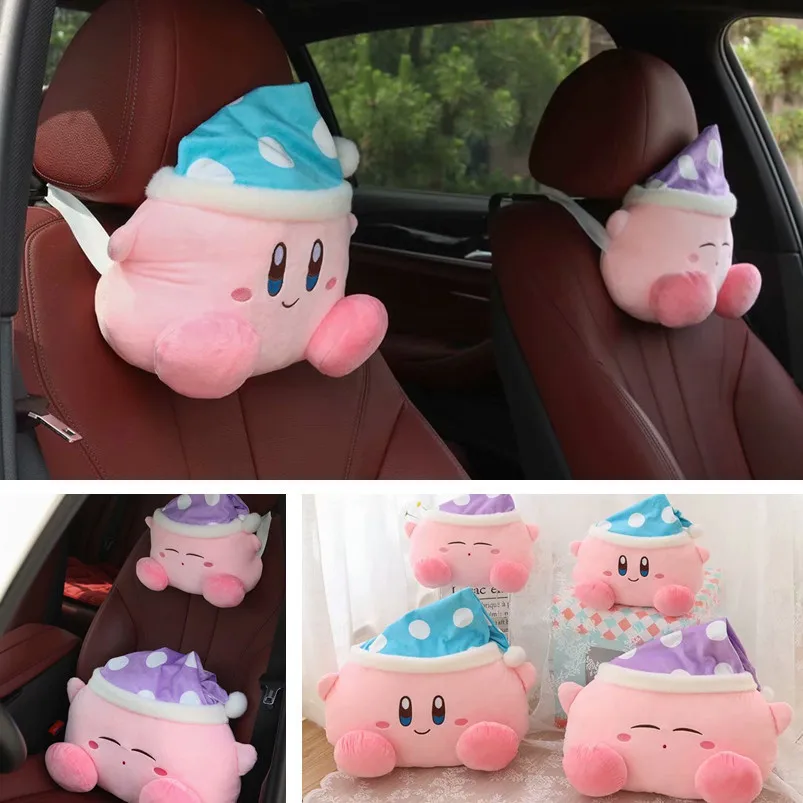 

Мультипликационная Автомобильная подголовник Kirby, Автомобильная подушка для шеи, искусственная подушка, игрушка, подарок для куклы