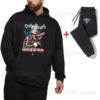 2025 Autumn/Winter New Hot Wrestling Fans Men's Cody Rhodes Black pullover casual pants street casual sports fashion black set 1