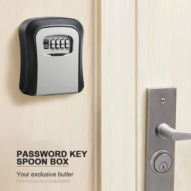 Wand halterung Schlüssel aufbewahrung Secret Box Organizer 4-stellige  Kombination Passwort Sicherheits schutz Code Schloss Home Safe - AliExpress