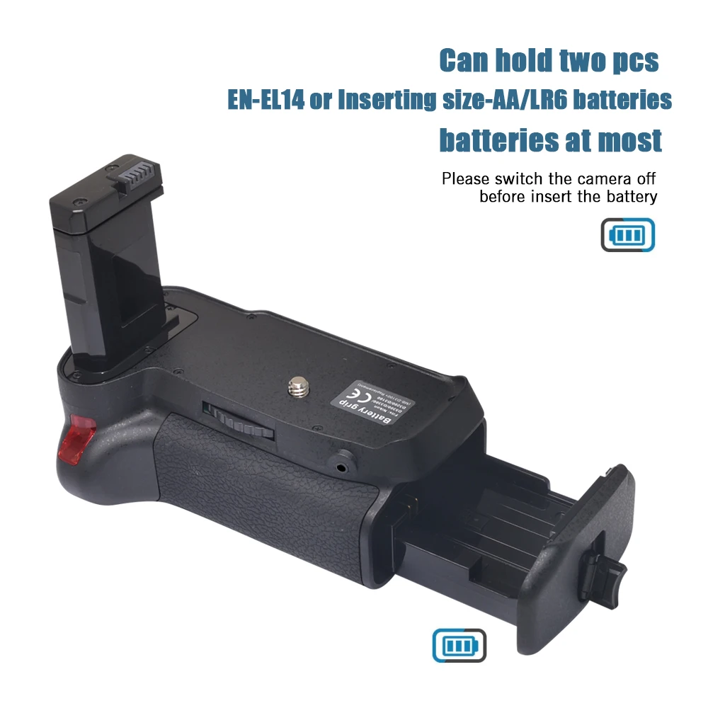 Mcoplus BG-D3100 Vertical Battery Grip MB-D31 for Nikon D3100 D3200 D3300 D5300 DSLR Camera Work with EN-EL 14 Battery