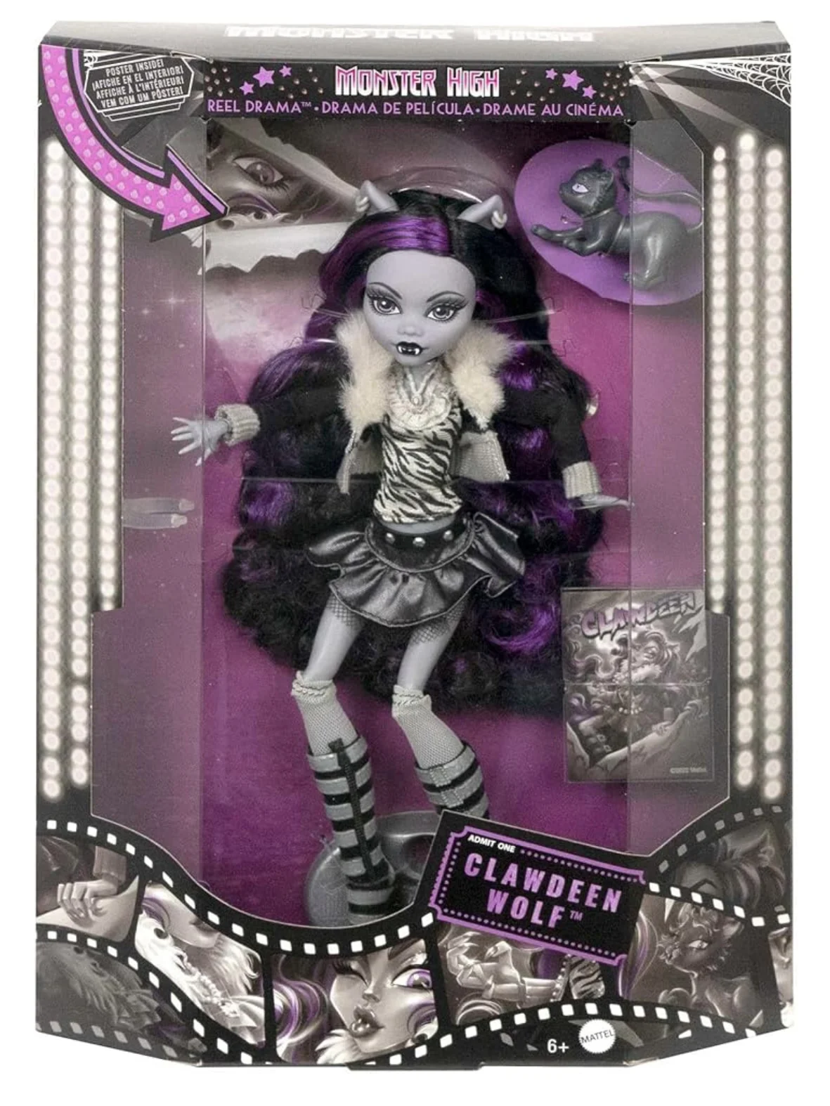 Monster high preto branco série edição limitada carretel drama figura de ação personalizada boneca brinquedo da moda presentes altamente econômicos