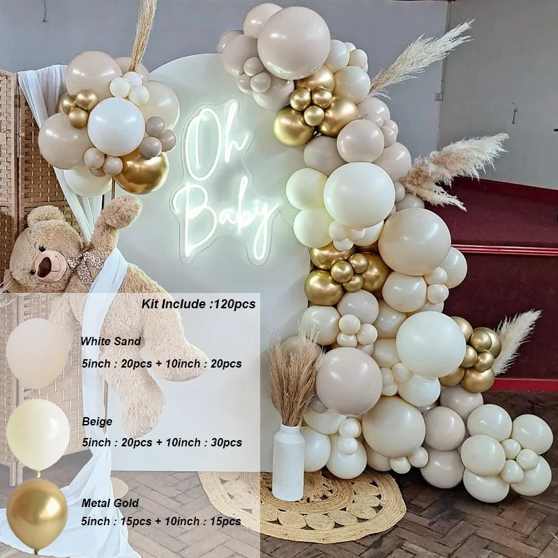 120pcs white Beige
