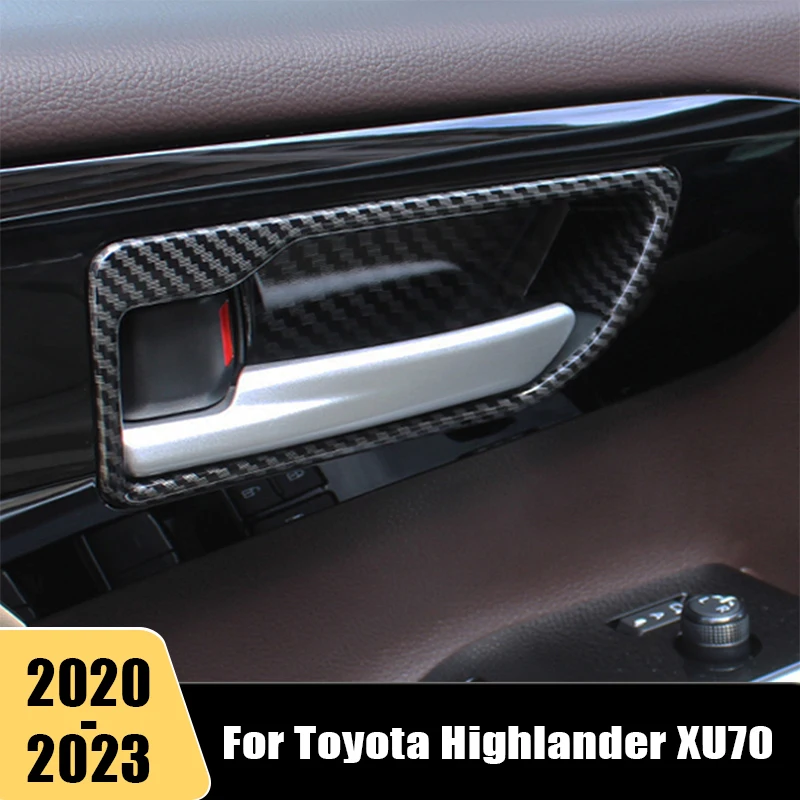 

Для Toyota Highlander XU70 Kluger 2020 2021 2022 2023 ABS Внутренняя дверь автомобиля чаша декоративная рамка Крышка Аксессуары